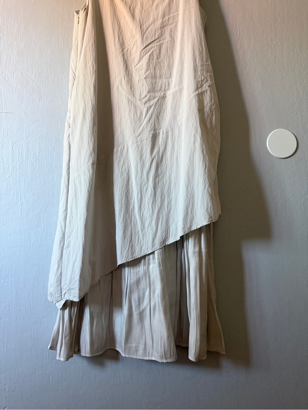 Women's Asymmetric Layered Cream Skirt
